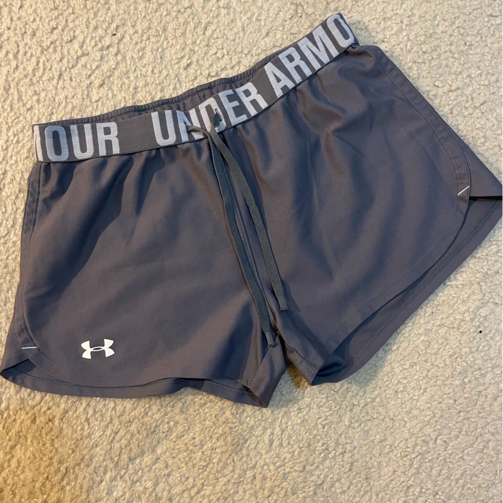 Under Armour Gray Athletic Shorts Moisture-Wicking Lightweight